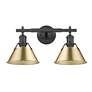 2_Orwell 2-Light Vanity Light in Matte Black with Champagne Bronze more views