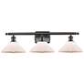 Orwell 26" 3-Light Oil Rubbed Bronze Bath Light w/ Matte White Shade