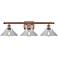 Orwell 26" Wide 3 Light Copper Bath Vanity Light w/ Clear Shade