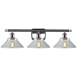 Orwell 26" Wide 3 Light Polished Chrome Bath Vanity Light w/ Clear Sha