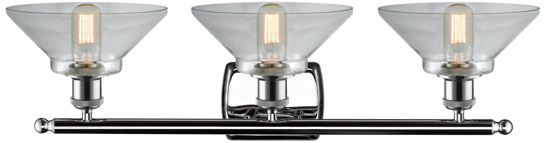 Image 5 Orwell 26" Wide 3 Light Polished Chrome Bath Vanity Light w/ Clear Sha more views