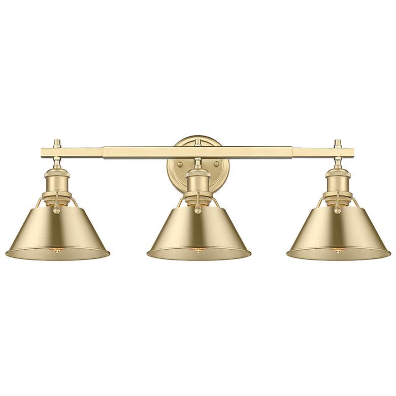 Image 1 Orwell 27 1/4" Wide 3-Light Vanity Light in Brushed Champagne Bronze