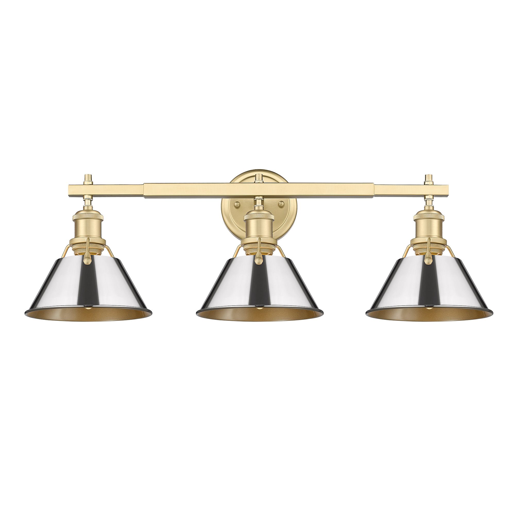 Image 2 Orwell 27 1/4" Wide 3-Light Vanity Light in Champagne Bronze with Chro more views