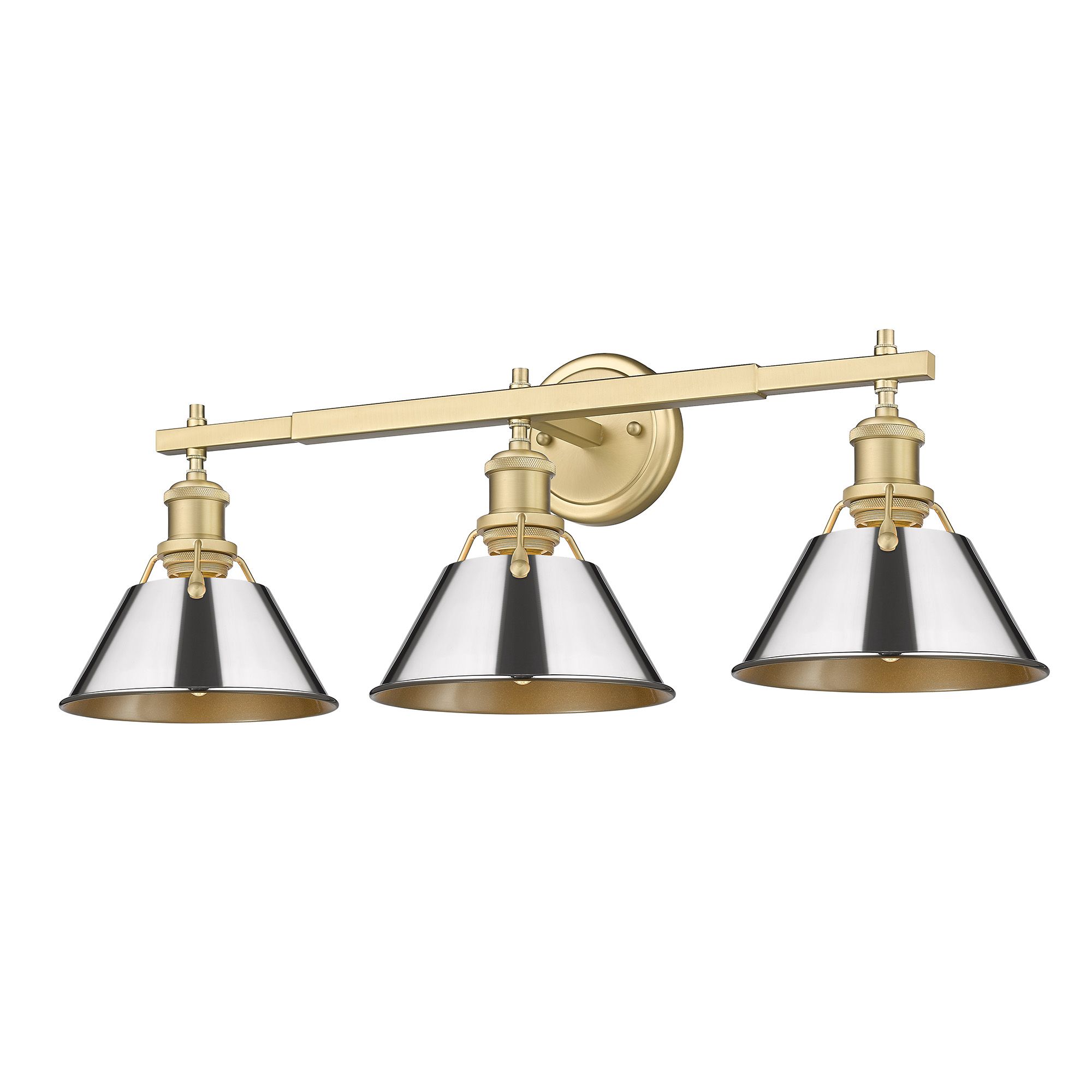 Image 3 Orwell 27 1/4" Wide 3-Light Vanity Light in Champagne Bronze with Chro more views