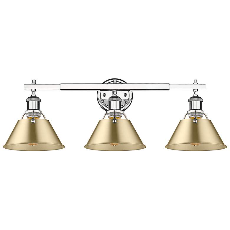 Image 1 Orwell 27 1/4" Wide 3-Light Vanity Light in Chrome with Champagne Bron
