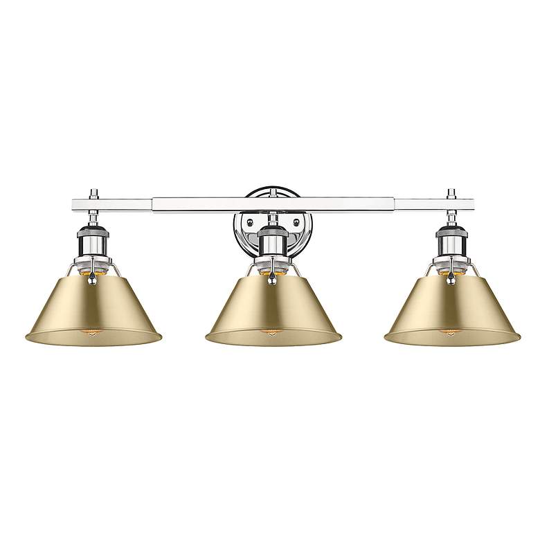 Image 2 Orwell 27 1/4" Wide 3-Light Vanity Light in Chrome with Champagne Bron more views