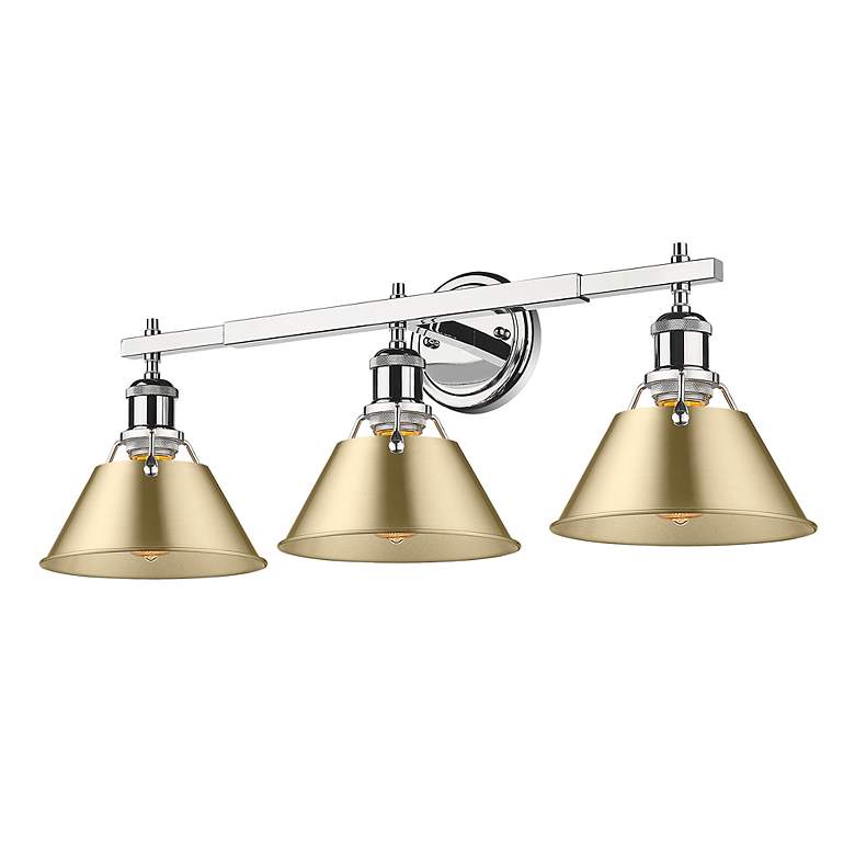 Image 3 Orwell 27 1/4" Wide 3-Light Vanity Light in Chrome with Champagne Bron more views
