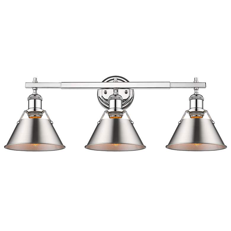 Image 2 Orwell 27 1/4" Wide 3-Light Vanity Light in Chrome with Pewter more views