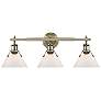 1_Orwell 27 1/4" Wide Aged Brass 3-Light Vanity Bath Light