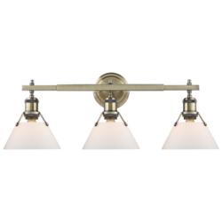 Orwell 27 1/4" Wide Aged Brass 3-Light Vanity Bath Light