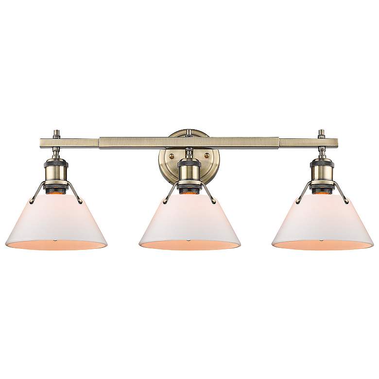 Image 3 Orwell 27 1/4" Wide Aged Brass 3-Light Vanity Bath Light more views
