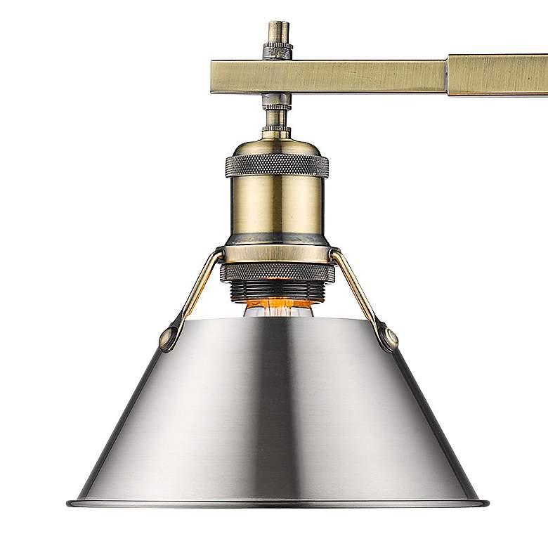 Image 2 Orwell 27 1/4" Wide Aged Brass 3-Light Vanity Bath Light more views
