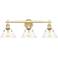 Orwell 27 1/4" Wide Bronze Clear Glass 3-Light Bath Light