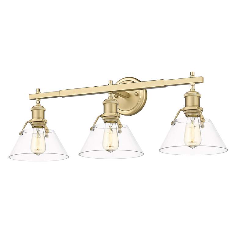 Image 4 Orwell 27 1/4" Wide Bronze Clear Glass 3-Light Bath Light more views