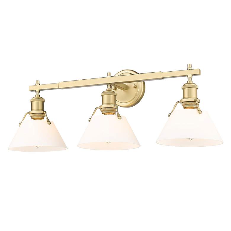 Image 4 Orwell 27 1/4" Wide Bronze Opal Glass 3-Light Bath Light more views