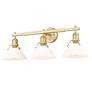 4_Orwell 27 1/4" Wide Bronze Opal Glass 3-Light Bath Light more views