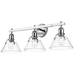 Orwell 27 1/4&quot; Wide Chrome 3-Light Bath Light with Clear Glass