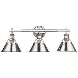 Orwell 27 1/4" Wide Chrome 3-Light Vanity Bath Light
