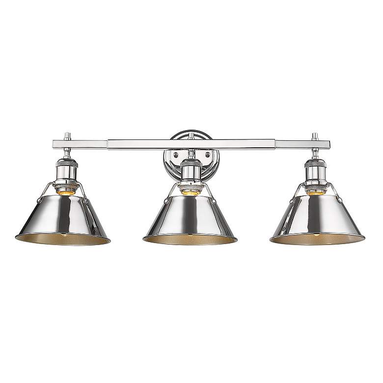 Image 2 Orwell 27 1/4" Wide Chrome 3-Light Vanity Bath Light more views