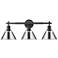 Orwell 27 1/4" Wide Matte Black 3-Light Bath Light with Chrome
