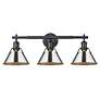 2_Orwell 27 1/4" Wide Matte Black 3-Light Bath Light with Chrome more views