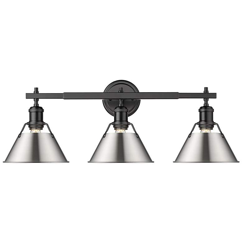 Image 1 Orwell 27 1/4" Wide Matte Black 3-Light Bath Light