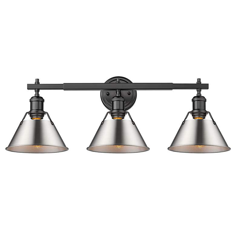 Image 2 Orwell 27 1/4" Wide Matte Black 3-Light Bath Light more views