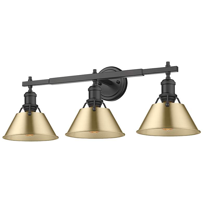 Image 3 Orwell 27 1/4" Wide Matte Black 3-Light Vanity Bath Light more views