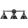 1_Orwell 27 1/4" Wide Matte Black Metal 3-Light Bath Light