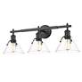 4_Orwell 27 1/4" Wide Matte Black Metal 3-Light Bath Light more views