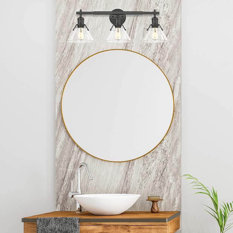 Image 5 Orwell 27 1/4" Wide Matte Black Metal 3-Light Bath Light more views