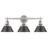Orwell 27 1/4" Wide Pewter 3-Light Bath Light with Rubbed Bronze