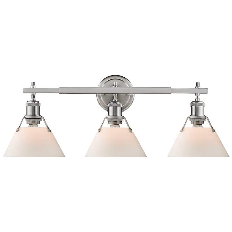 Image 1 Orwell 27 1/4" Wide Pewter 3-Light Vanity Bath Light