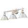 Orwell 27 1/4" Wide Pewter 3-Light Vanity Bath Light