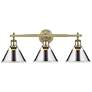1_Orwell 27 1/4"W Aged Brass with Chrome 3-Light Bath Light