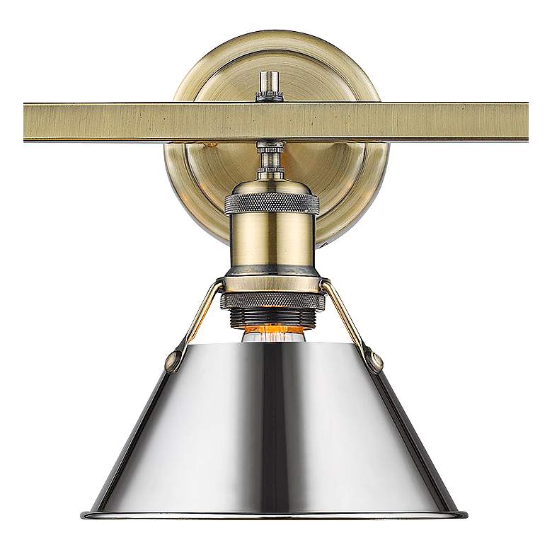 Image 2 Orwell 27 1/4"W Aged Brass with Chrome 3-Light Bath Light more views