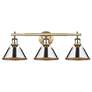 2_Orwell 27 1/4"W Aged Brass with Chrome 3-Light Bath Light more views