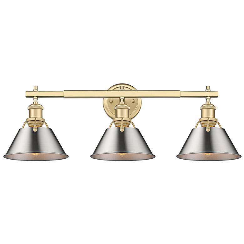 Image 1 Orwell 27 1/4"W Brushed Champagne Bronze 3-Light Bath Light