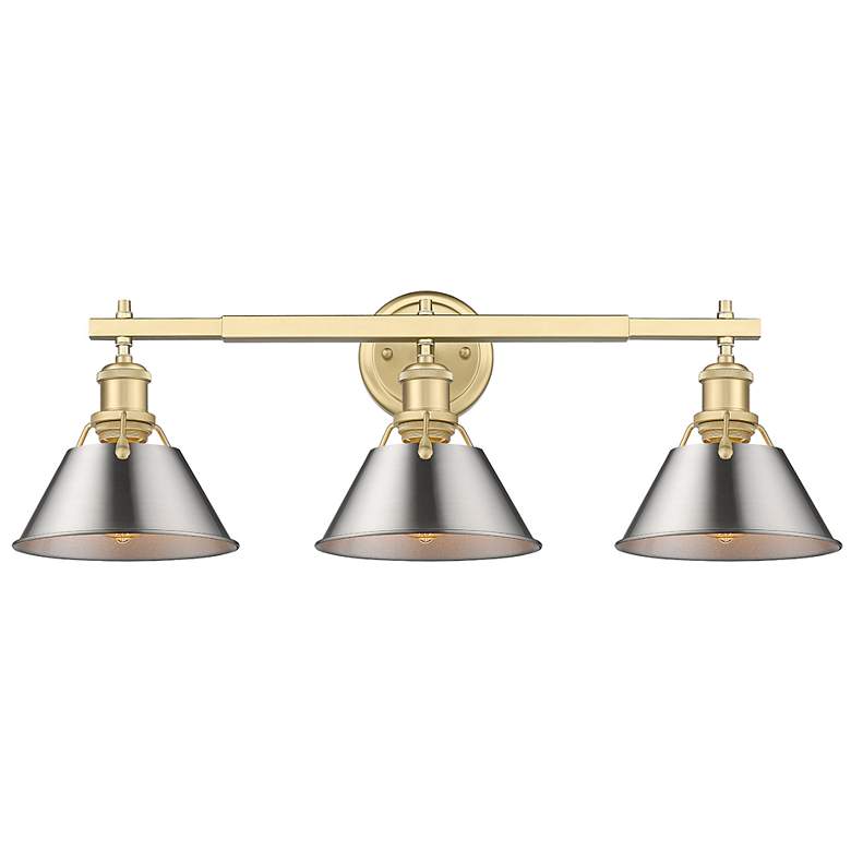 Image 2 Orwell 27 1/4"W Brushed Champagne Bronze 3-Light Bath Light more views