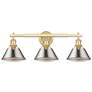 2_Orwell 27 1/4"W Brushed Champagne Bronze 3-Light Bath Light more views