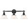 Orwell 27 1/4"W Matte Black Opal Glass 3-Light Bath Light