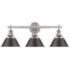 Orwell 27 1/4"W Pewter 3-Light Bath Light with Bronze Shades