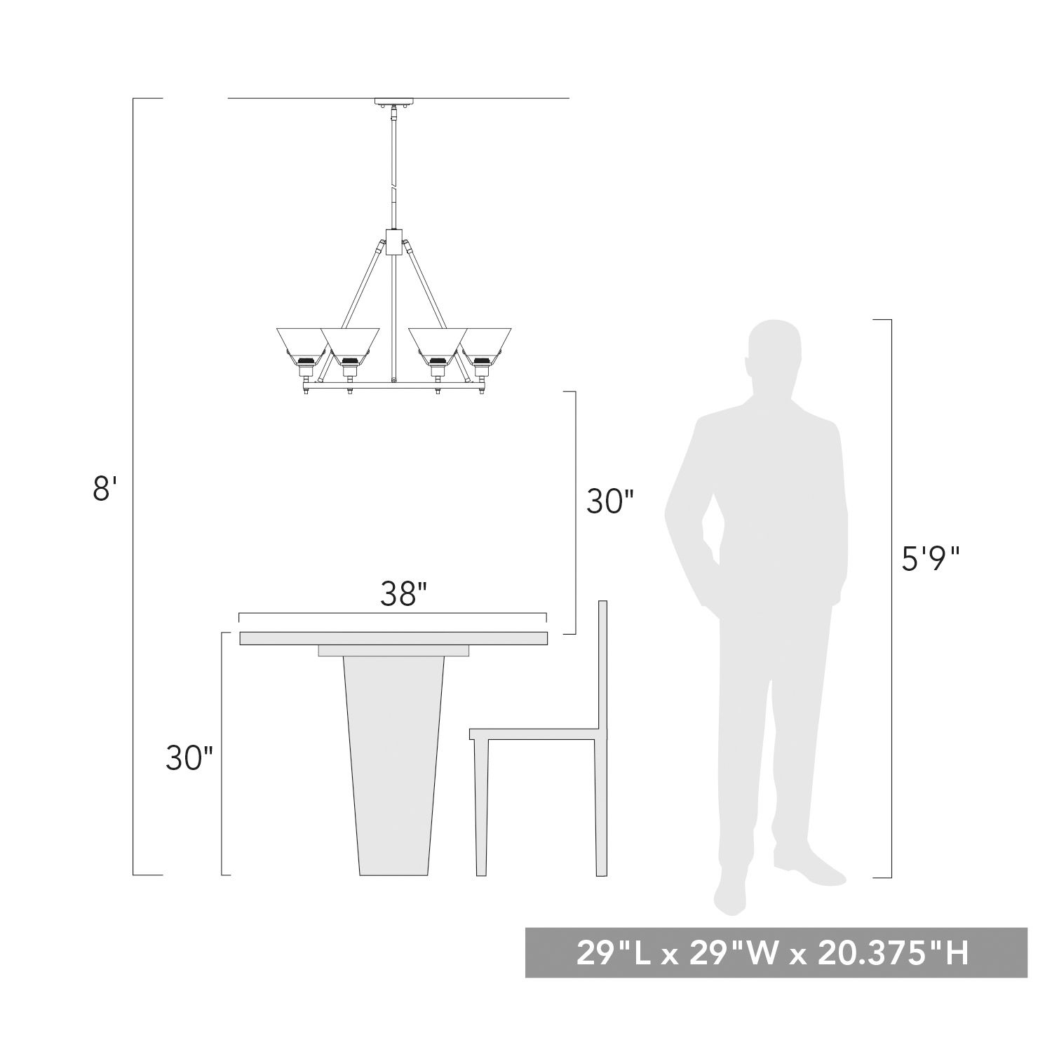 Image 4 Orwell 29" Wide 6-Light Chandelier in Aged Brass with Opal Glass more views