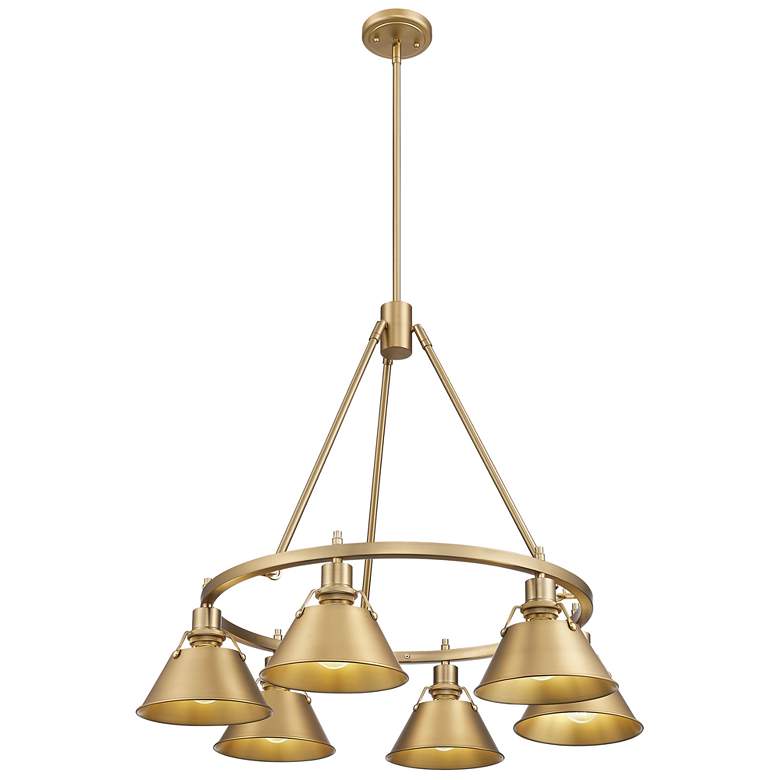 Image 1 Orwell 29" Wide 6-Light Chandelier in Brushed Champagne Bronze