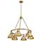 Orwell 29" Wide 6-Light Chandelier in Brushed Champagne Bronze