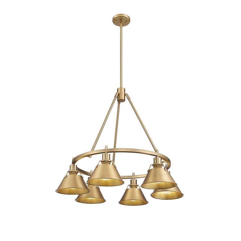 Image 2 Orwell 29" Wide 6-Light Chandelier in Brushed Champagne Bronze more views