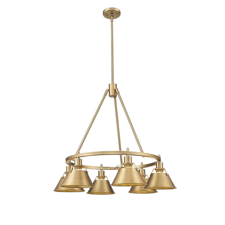 Image 3 Orwell 29" Wide 6-Light Chandelier in Brushed Champagne Bronze more views
