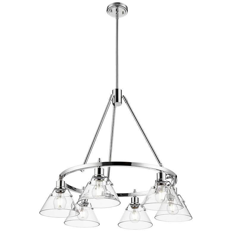 Image 1 Orwell 29" Wide 6-Light Chandelier in Chrome with Clear Glass