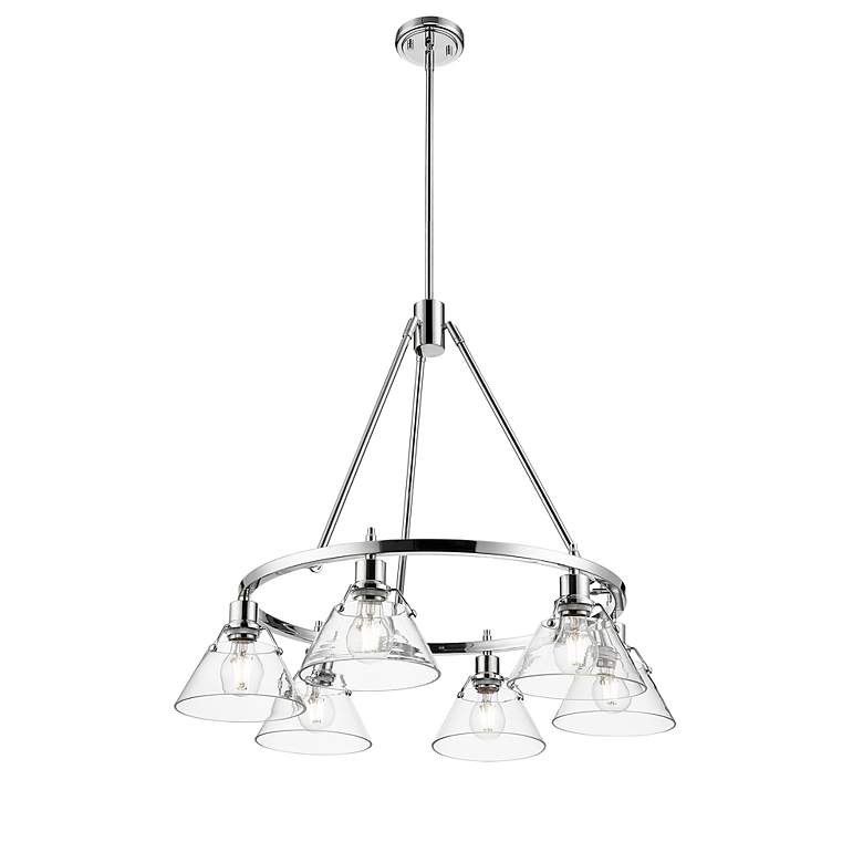 Image 2 Orwell 29" Wide 6-Light Chandelier in Chrome with Clear Glass more views