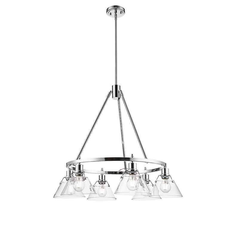 Image 3 Orwell 29" Wide 6-Light Chandelier in Chrome with Clear Glass more views